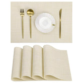 Foto Jogo Americano Retangular Dupla Face Impermeável Mescla Creme muito bonita